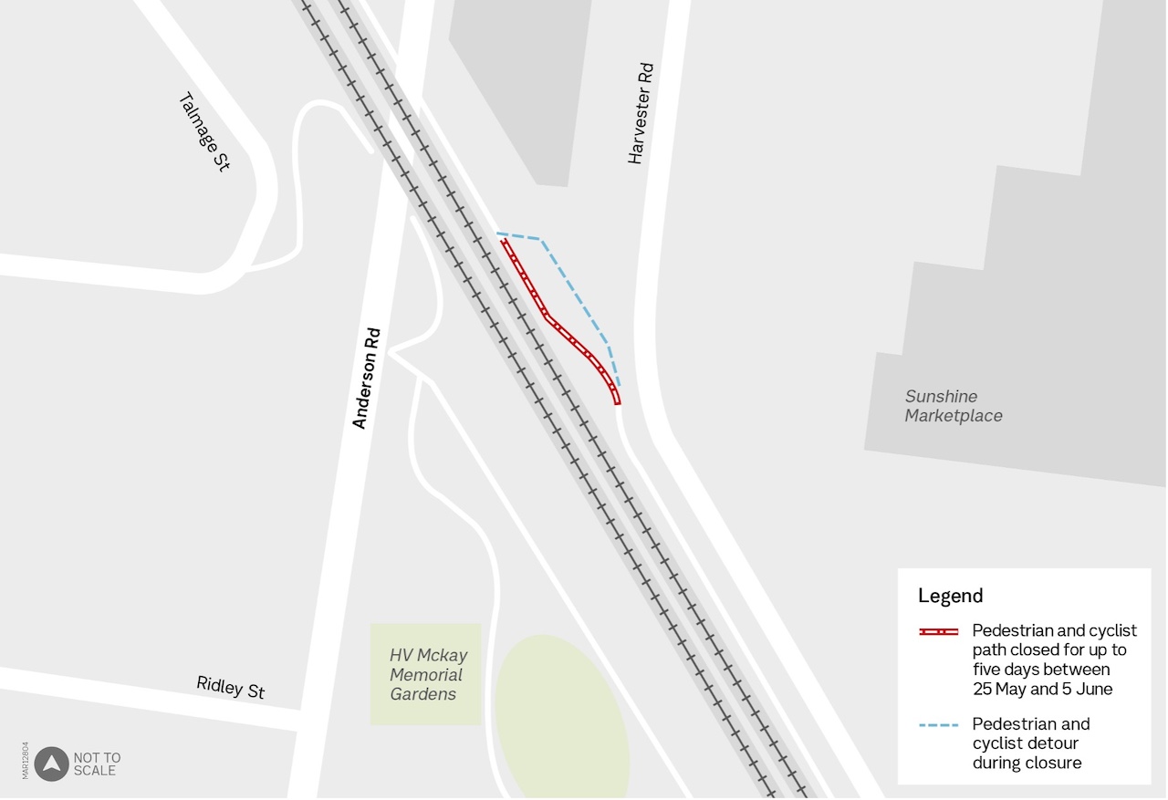 Hampshire Road shared use path detour