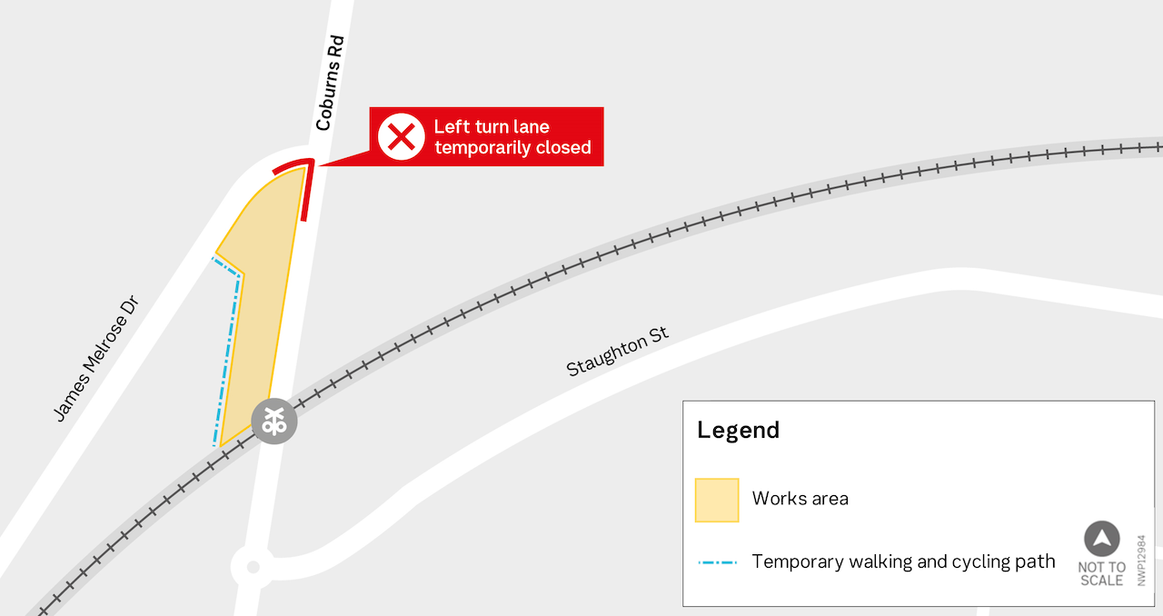 James Melrose Drive works area
