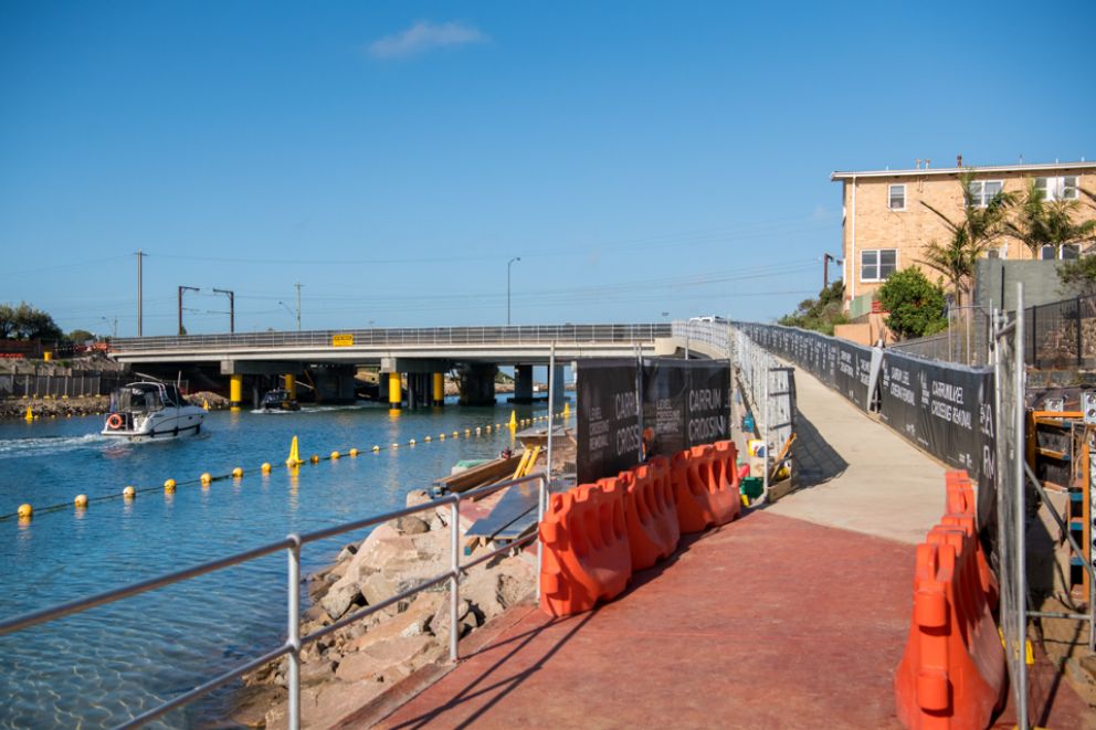 The new ramp that leads to the Karrum Karrum Bridge (Bonbeach side of Patterson River)