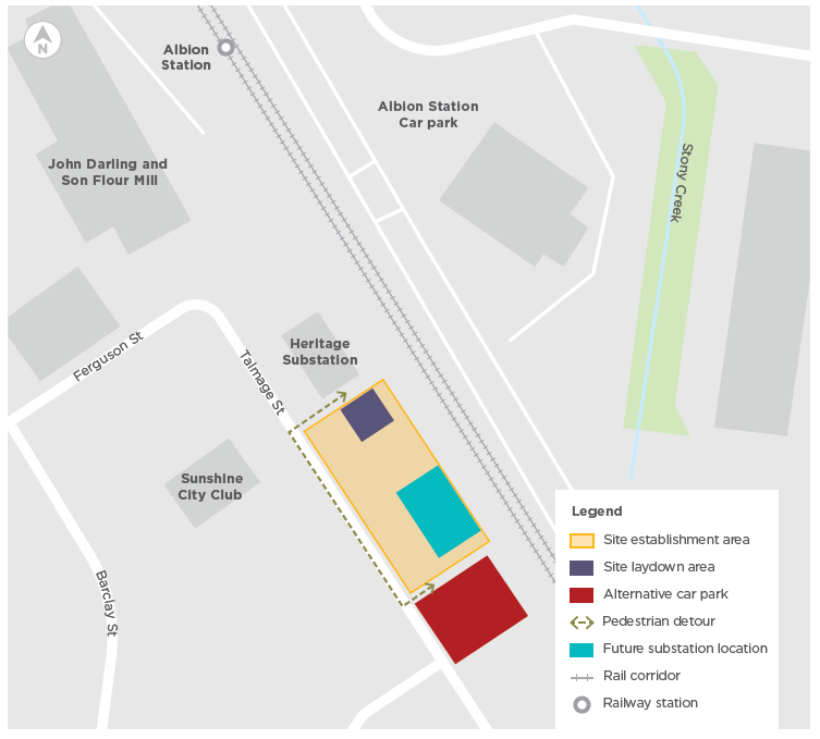 Talmage street works map