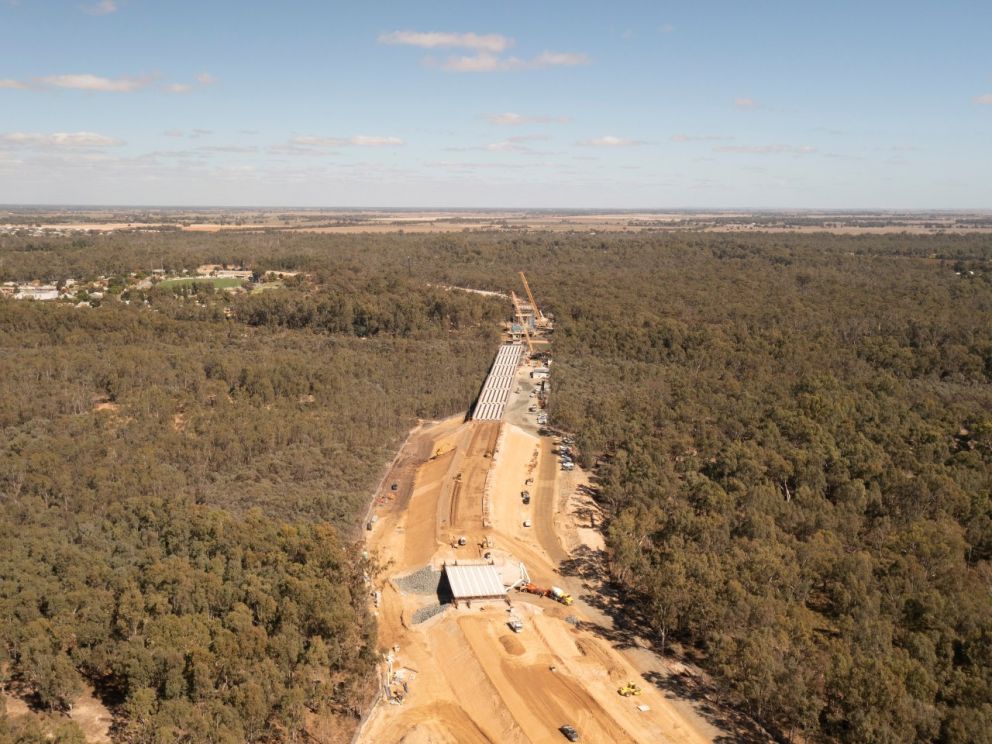 The new bridge in Moama, looking towards Echuca