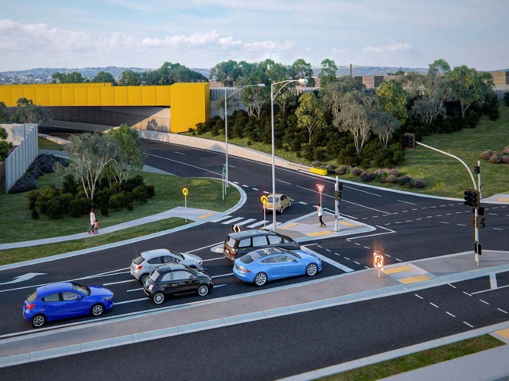 The reinstated Police Road outbound entry ramp leading directly to the Monash Freeway