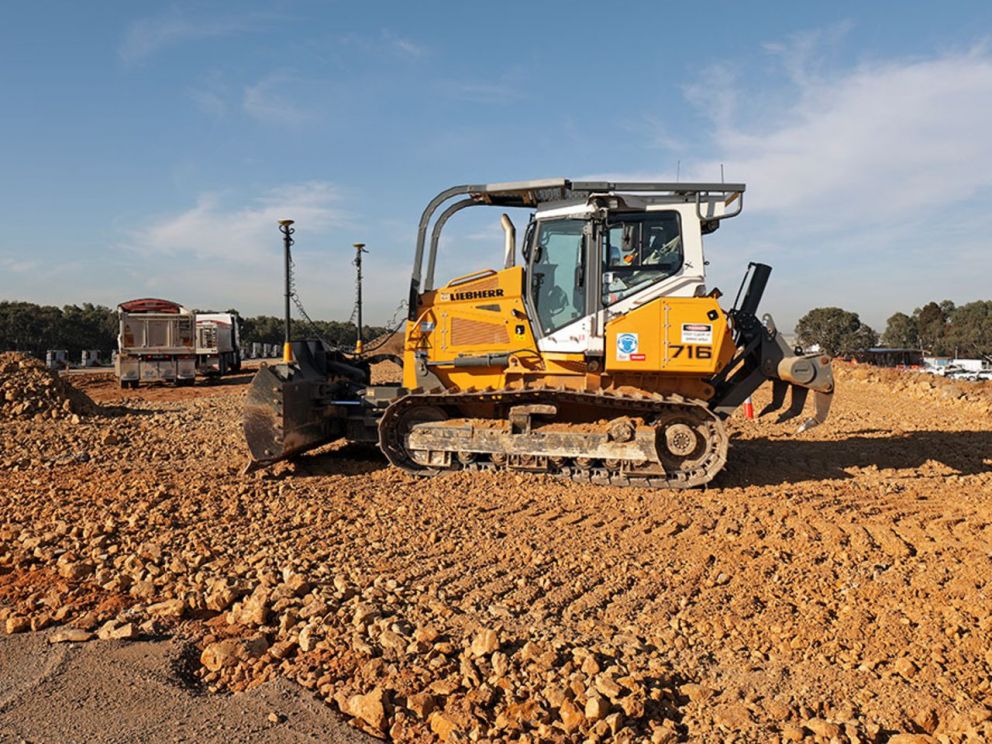 Progress on building the foundations of the Freeway in Dingley Village - June 2020