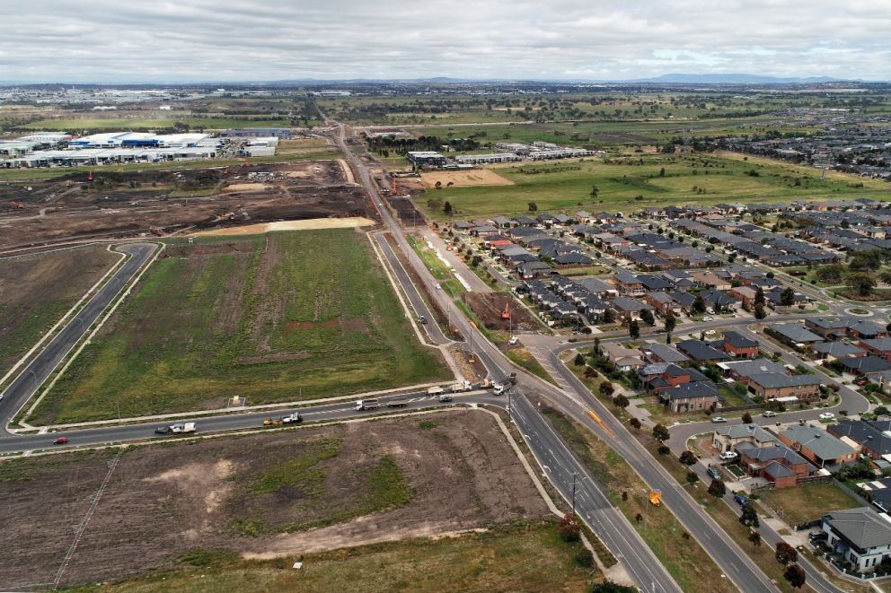 O'Herns Road Upgrade - construction progress image on stage 2, Dec 2019