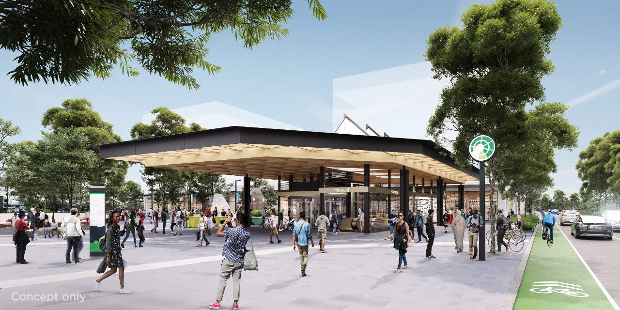 Monash Station entry concept design