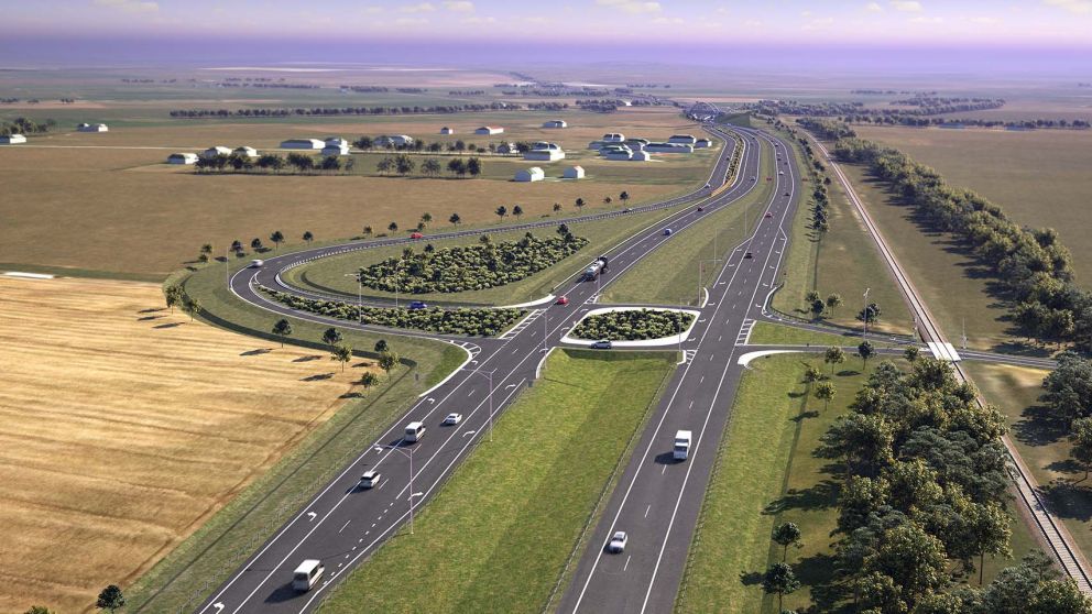 Artist impression of upgraded Velore Road intersection and Kilmany service road.