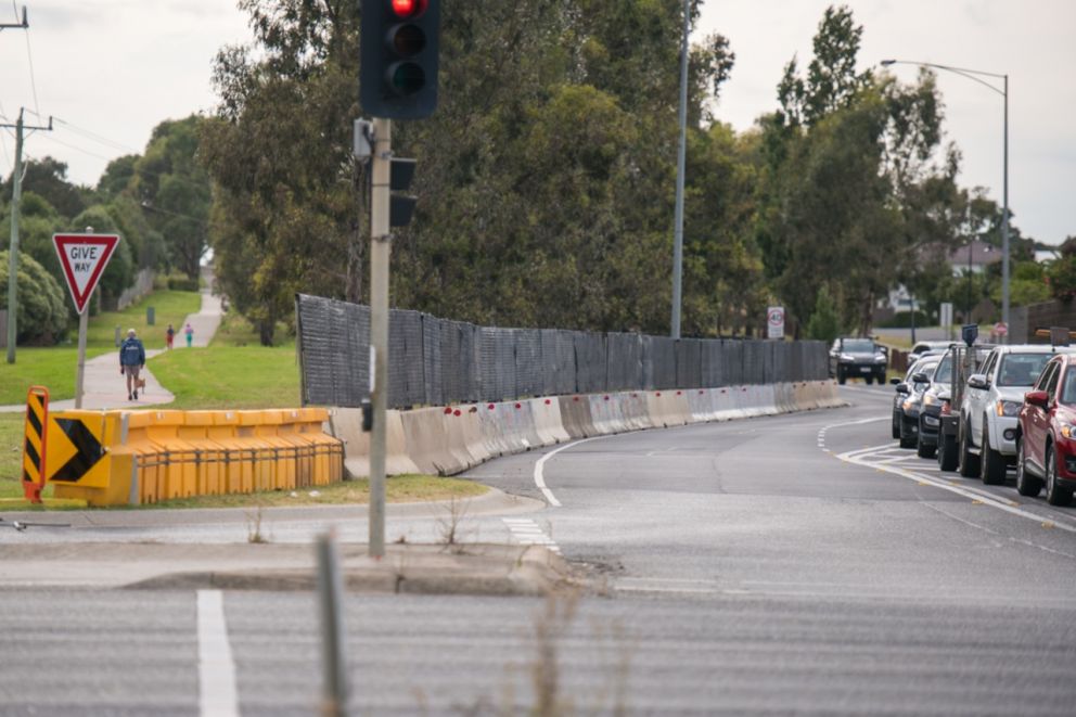 Barriers in place at O'Shea Rd in preparation for major works 