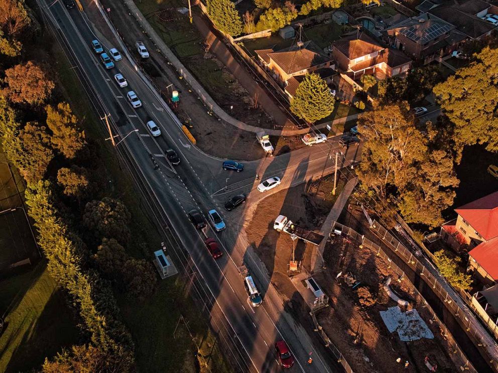 Works underway to upgrade Thomas Mitchell Drive to a signalised intersection