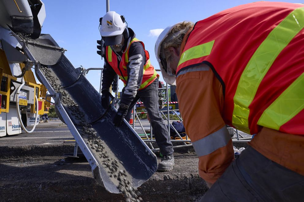 South Road and Nepean Highway construction image November 2021