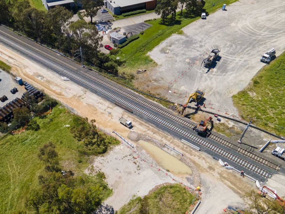 Aerial view of Pound Road site