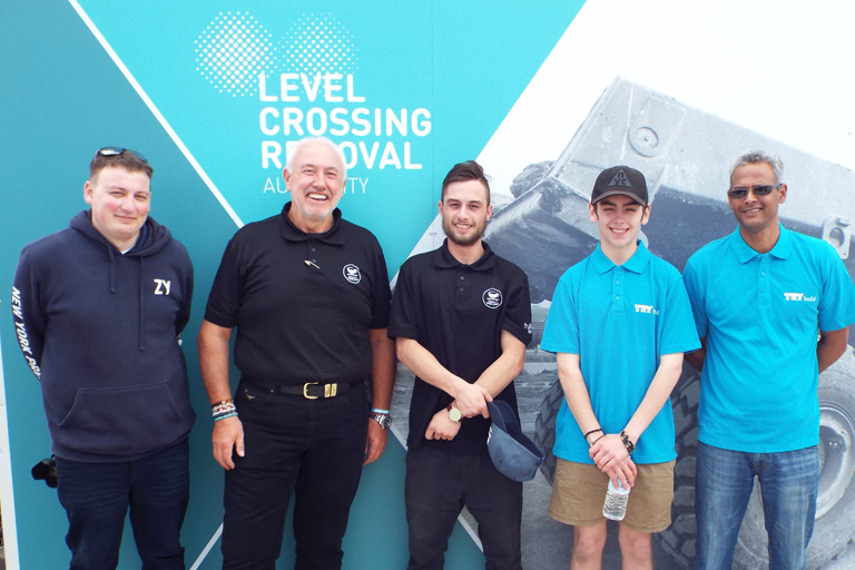 Workers from TRY Build who built the Skye Overton info hub