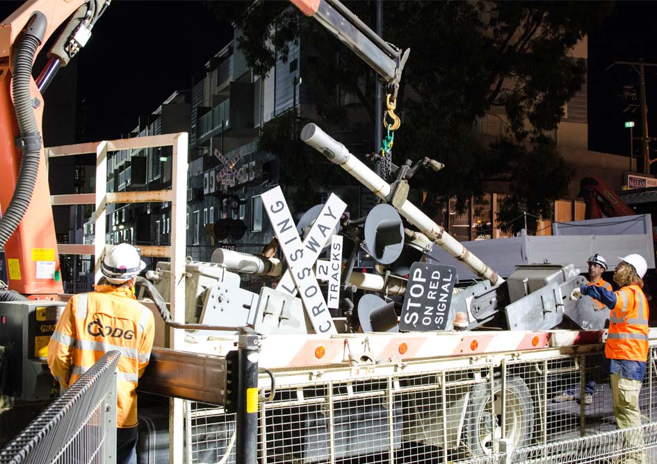 Boom gate removal at Lower Plenty Road