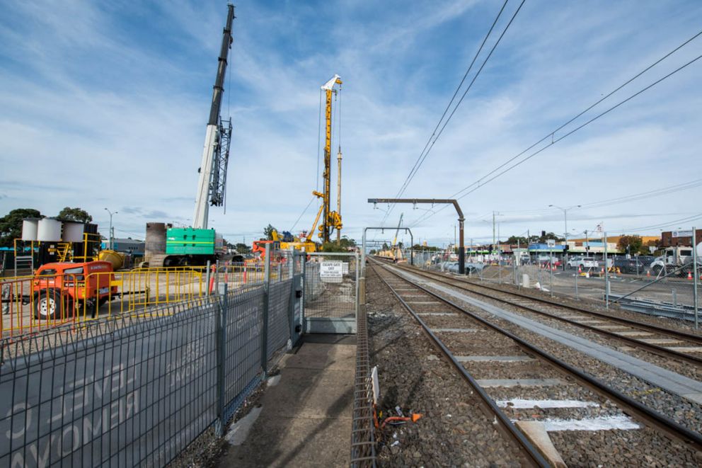 Rail corridor looking towards the city