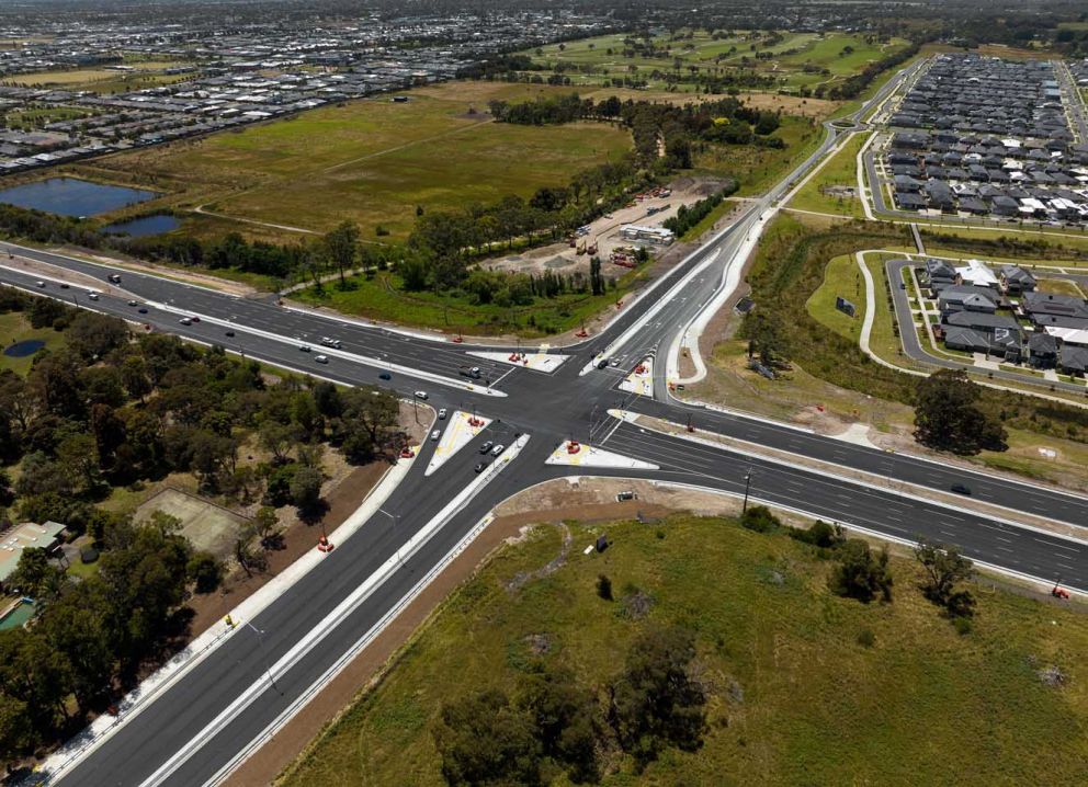 An aerial view of the Ballarto Road intersection