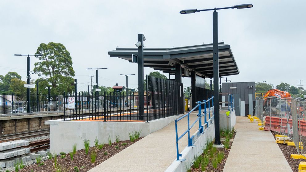 Upgraded canopy at Longwarry Station