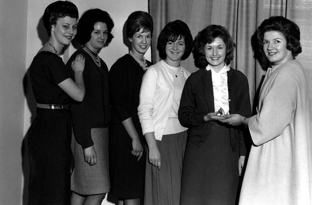 Contestants posing for Miss Box Hill 1962