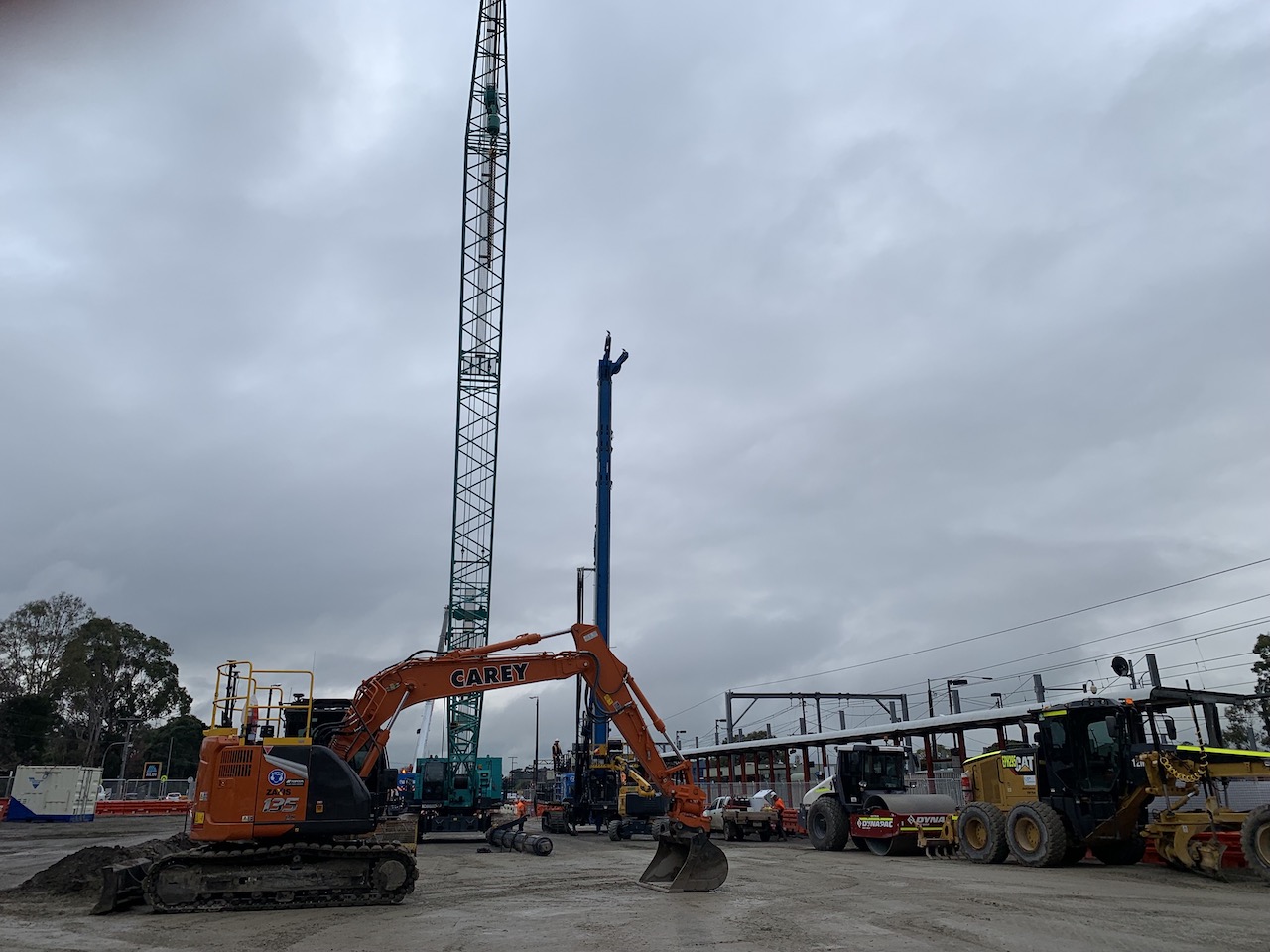 Construction equipment at Ringwood