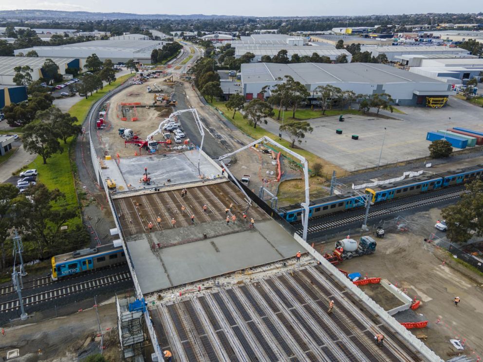 Pound Road West Upgrade construction -  August 2022