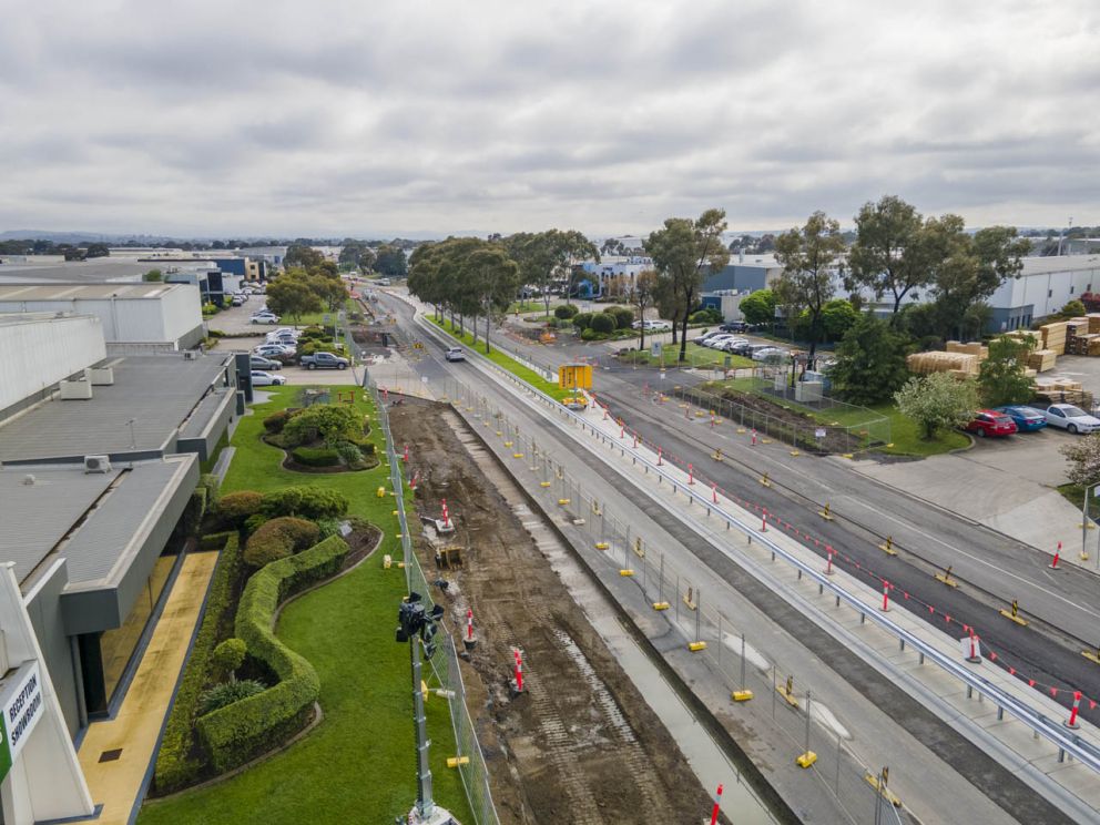 Pound Road West Upgrade construction - October 2022