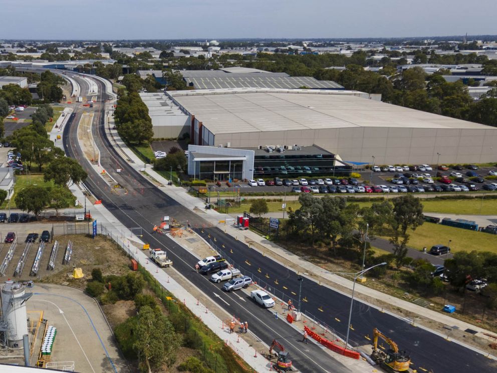 Pound Road West Upgrade construction - February 2023