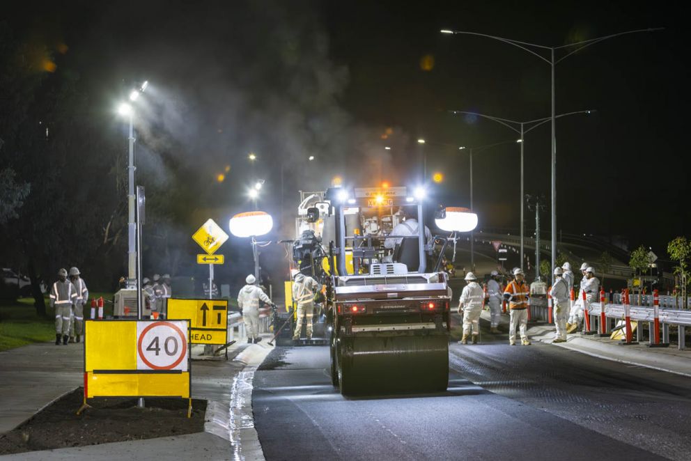 Pound Road West Upgrade construction - June 2023