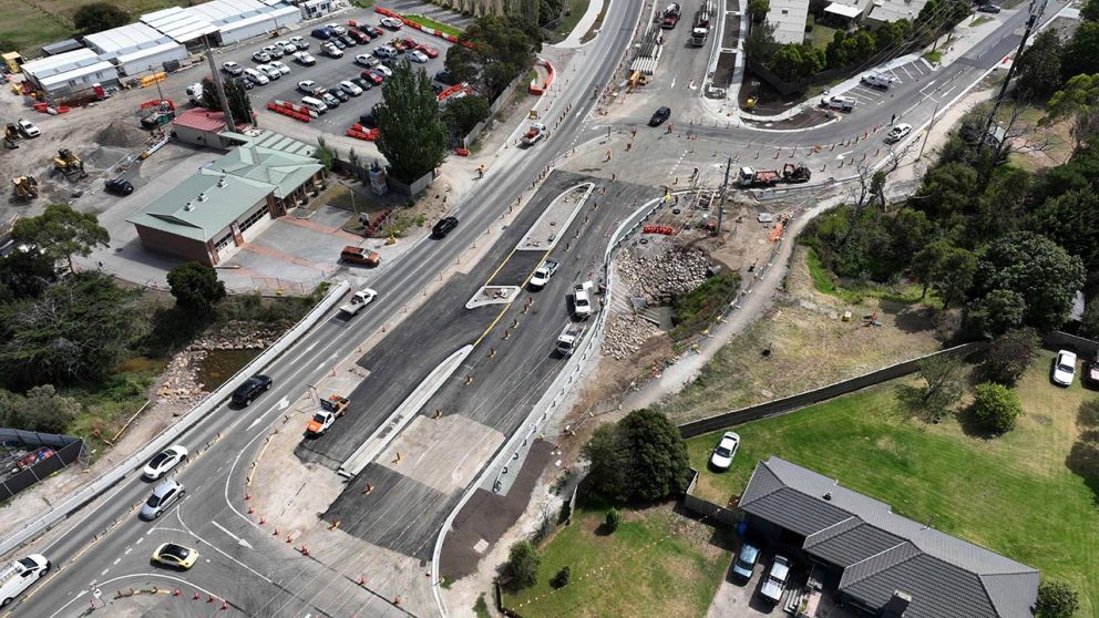 All traffic was moved to the northbound carriageway as we began final works in the centre median.