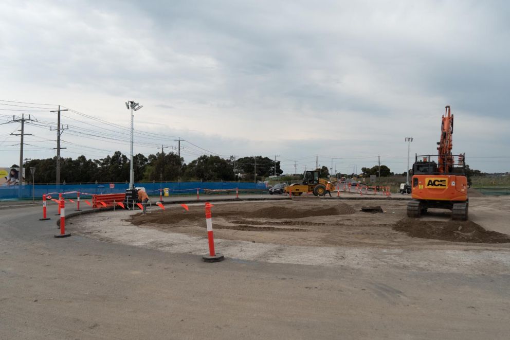 Donnybrook Road-Mitchell Street Improvement Project progress photo from September 2023