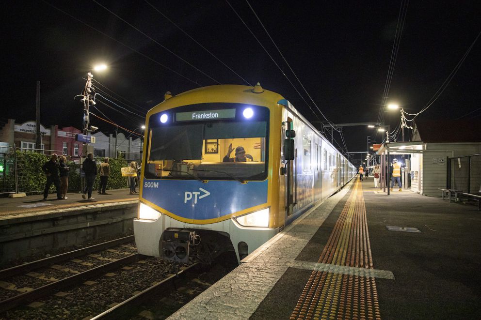 One of the last trains leaving Parkdale Station ahead of its closure