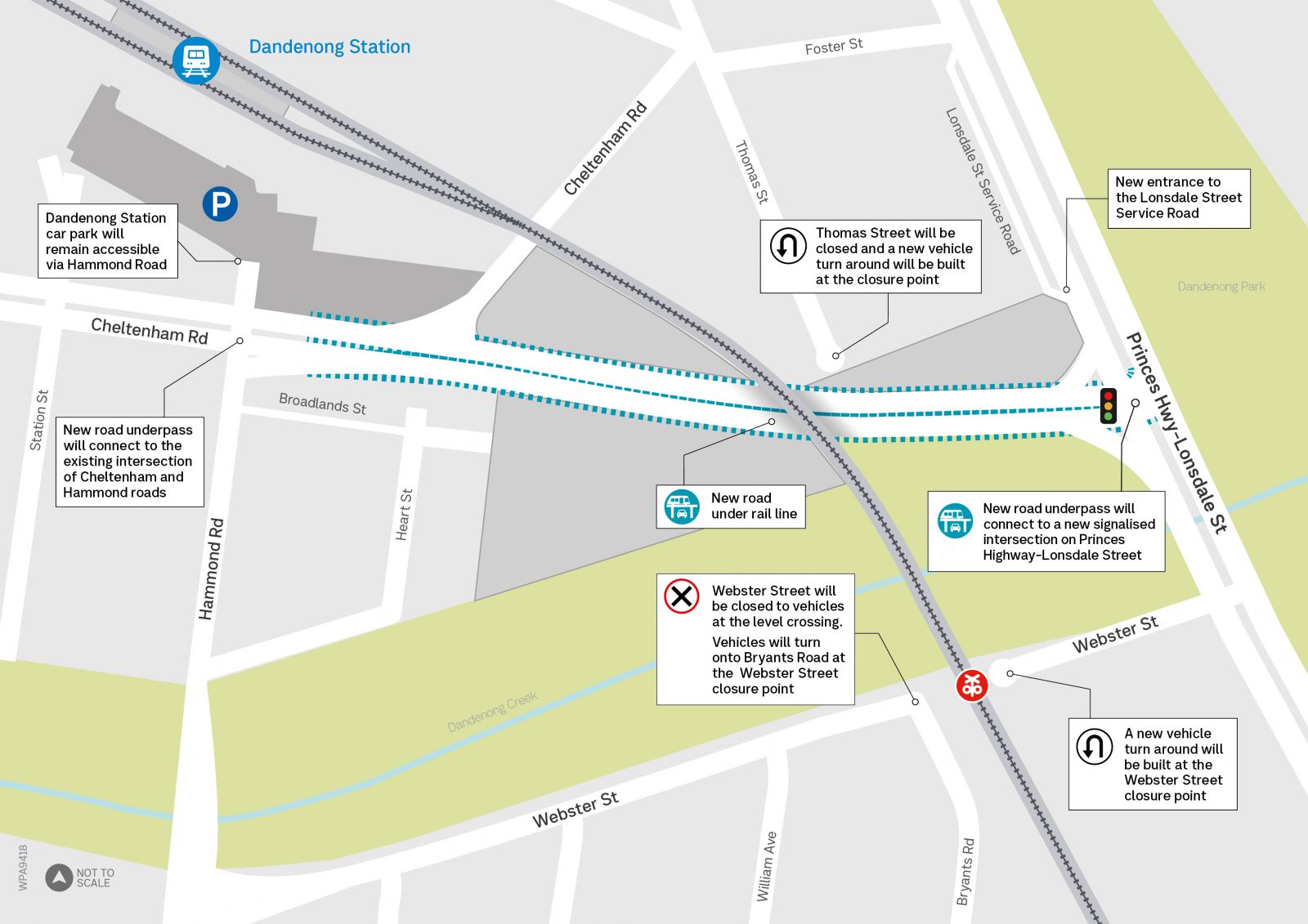 Map of the new road underpass.