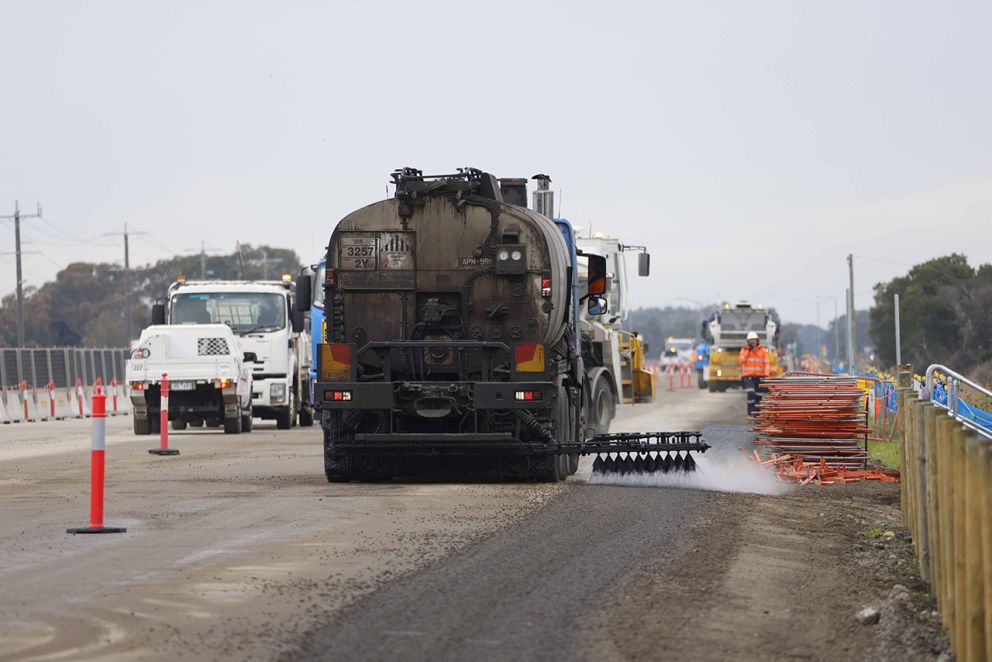 Healesville-Koo Wee Rup Road June 2024 construction image