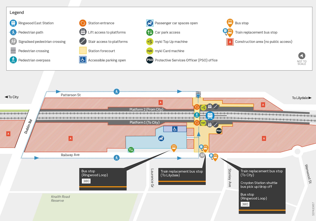 Ringwood East Station precinct map
