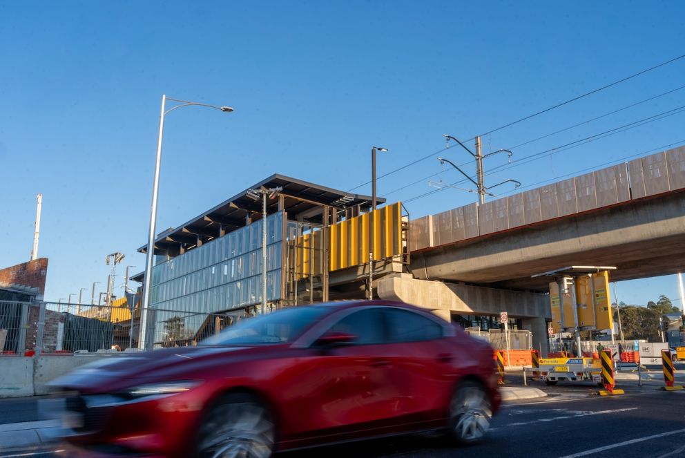 View of the new Croydon Station second entrance from Main Street