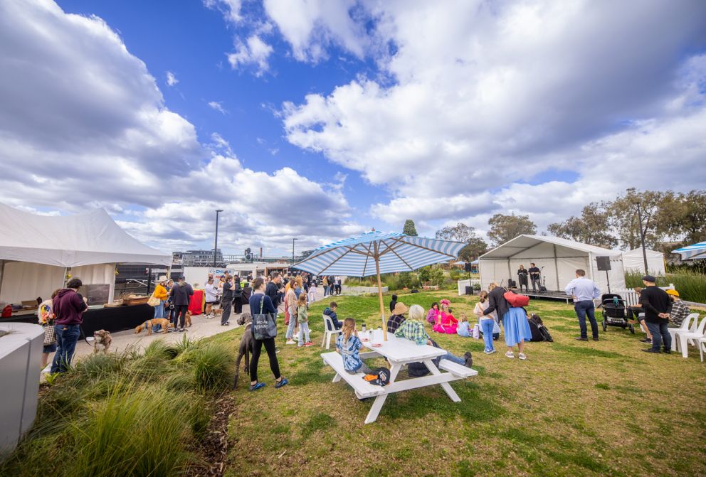 Crowd of people enjoying South Yarra Community Day