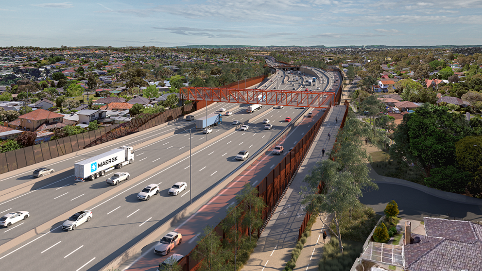 Nell Street walking and cycling bridge, Watsonia