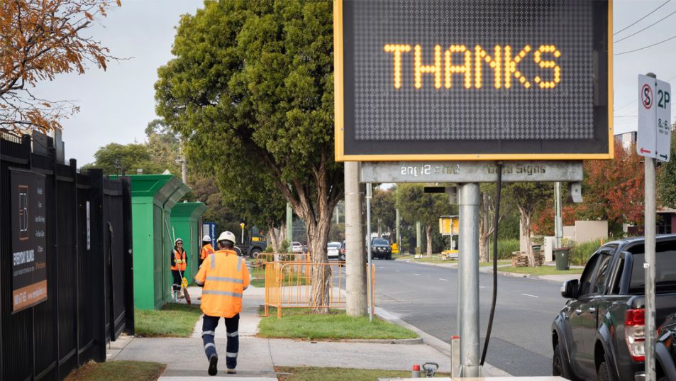 Construction work underway in Monash