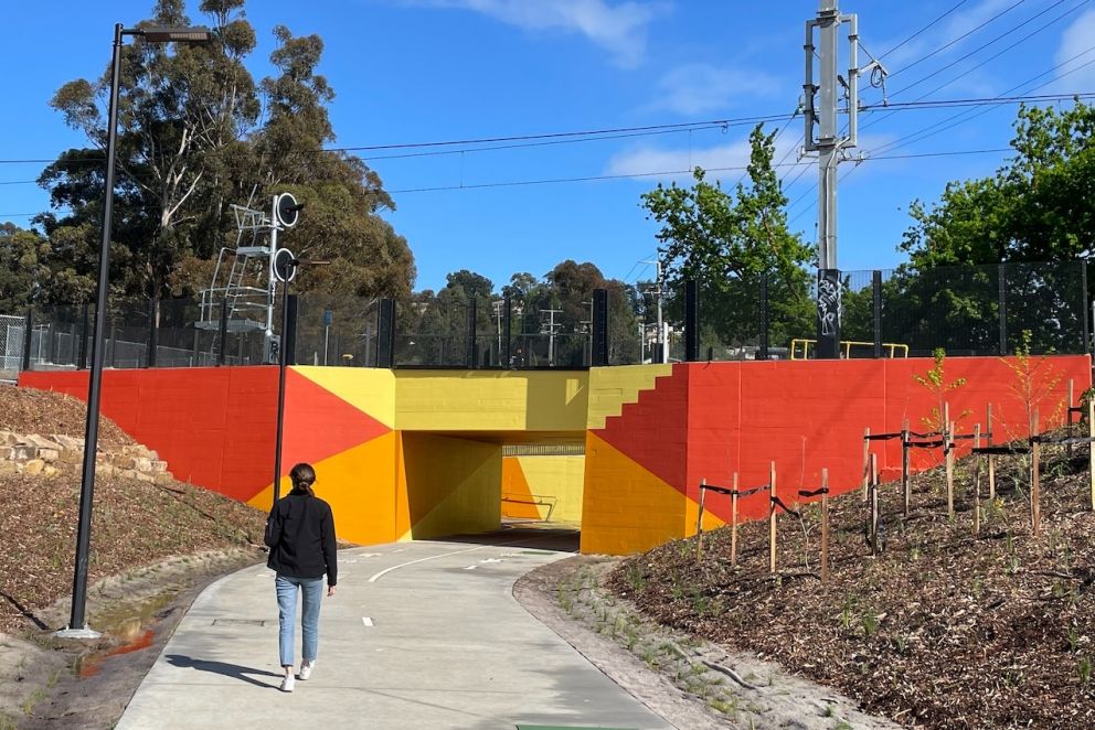 A new shared use path has also been built either side of the underpass