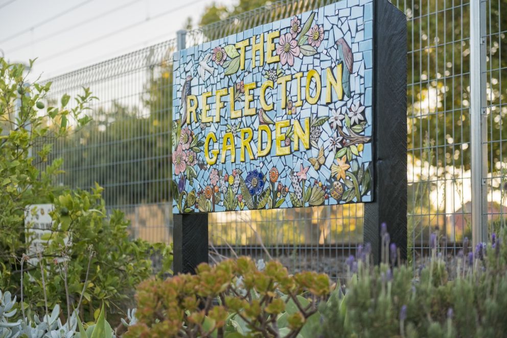 The level crossing removal project team helped protect the Reflection Garden