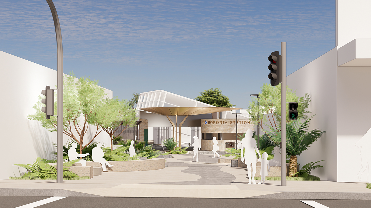 Boronia Station Upgrade plaza view