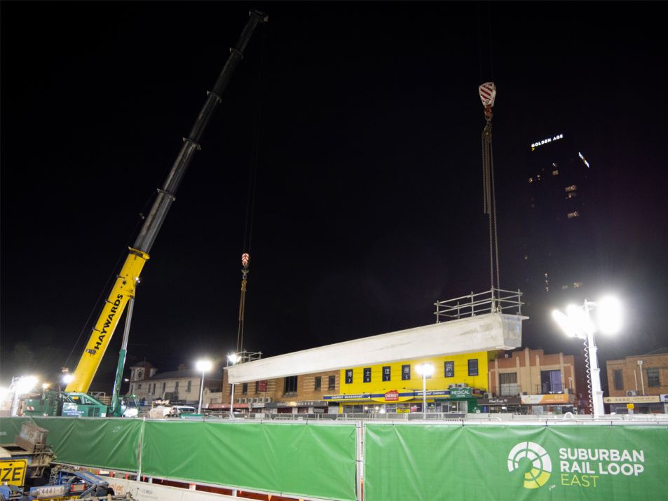 Box Hill night works site