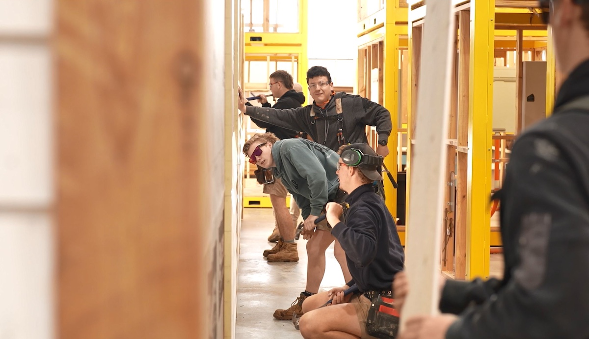 Box Hill Institute students undertaking restoration works