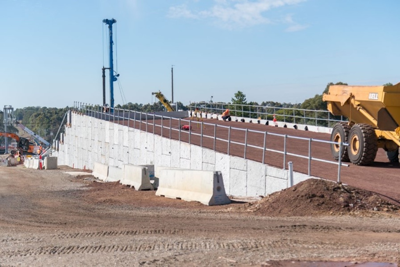 Road bridge construction at Watsons Road