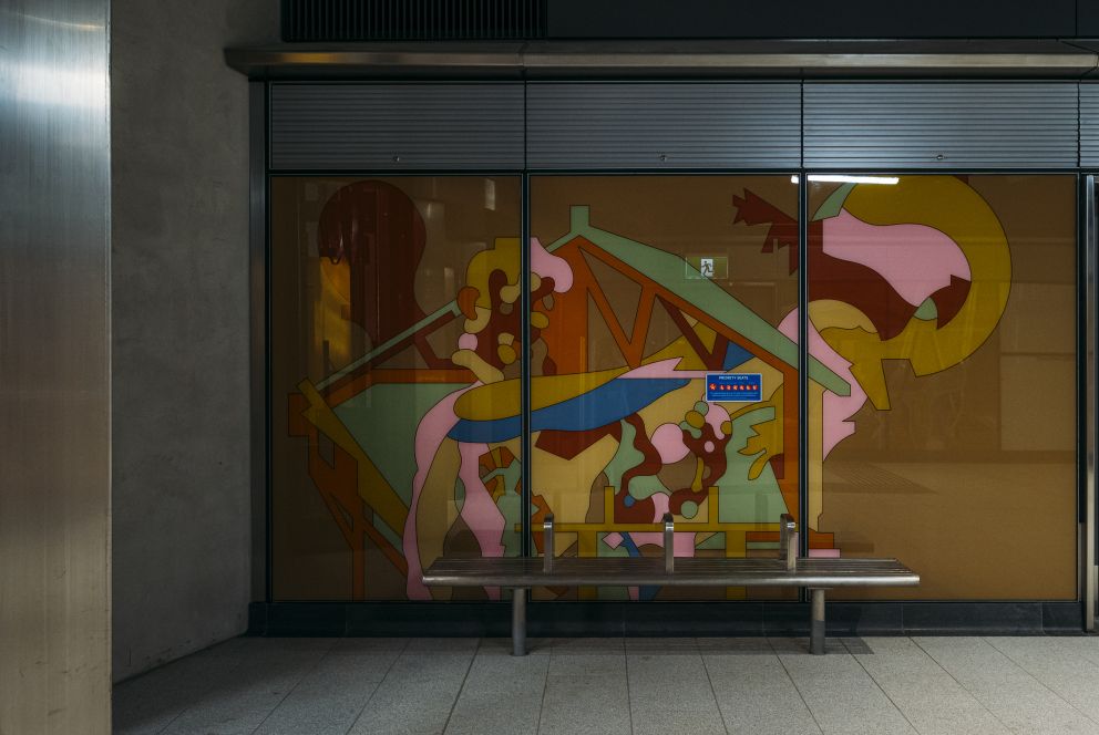Raafat Ishak's completed artwork at Anzac Station