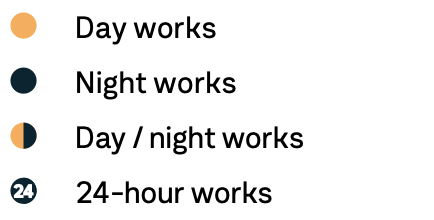 Day works, night works, day / night works