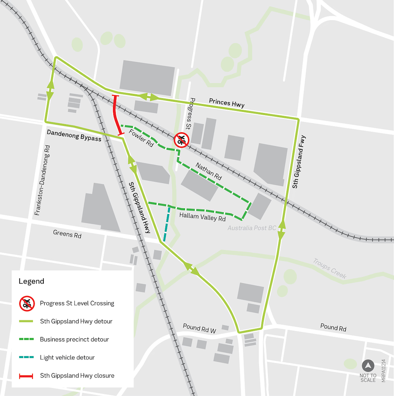 South Gippsland Highway – Detour map 2