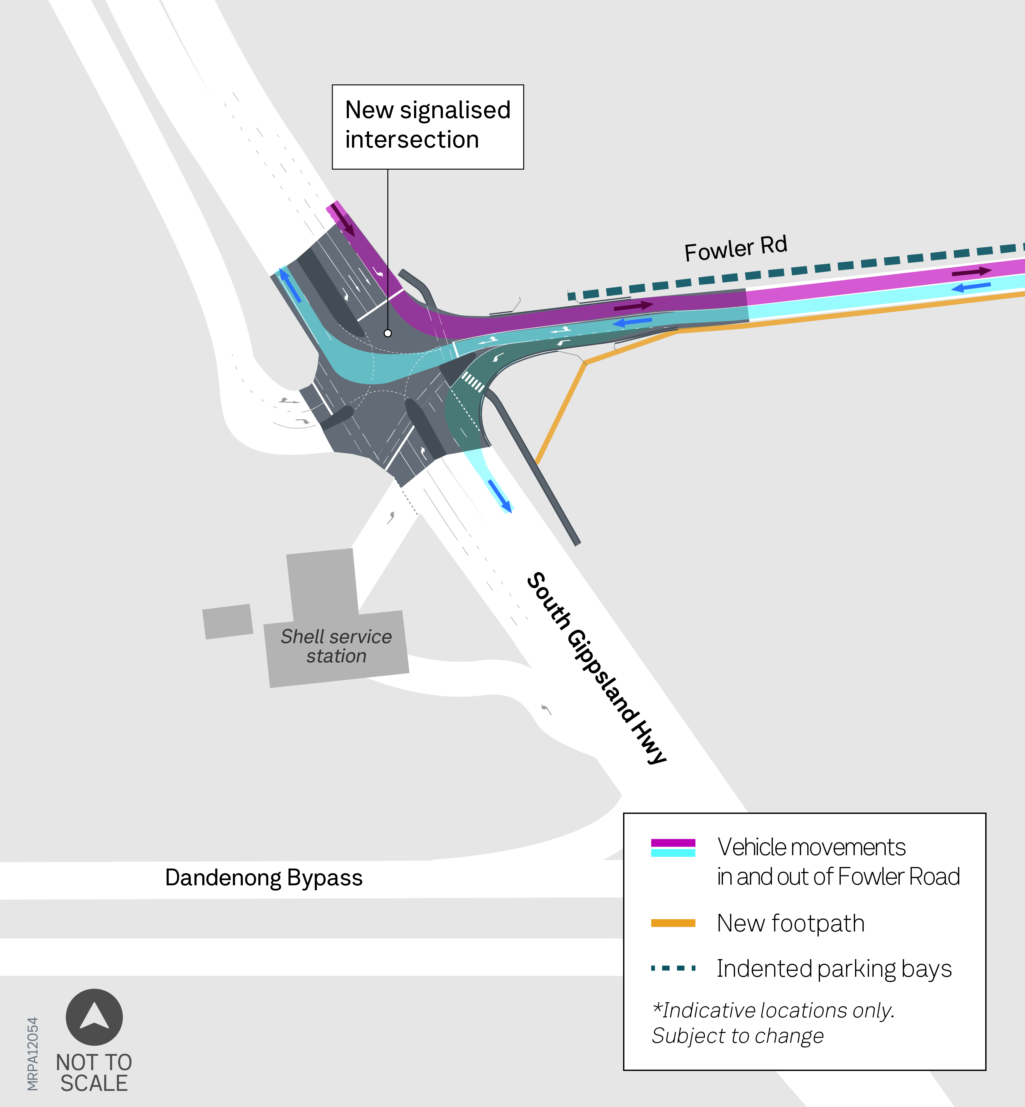 South Gippsland Hwy new intersection map