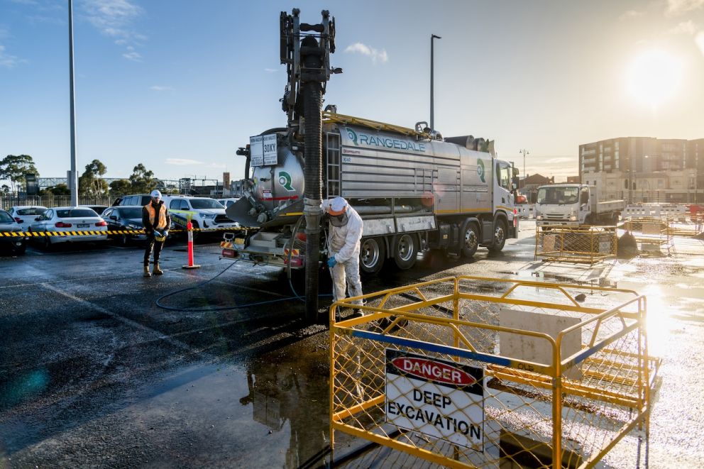 Excavation in progress at Sunshine