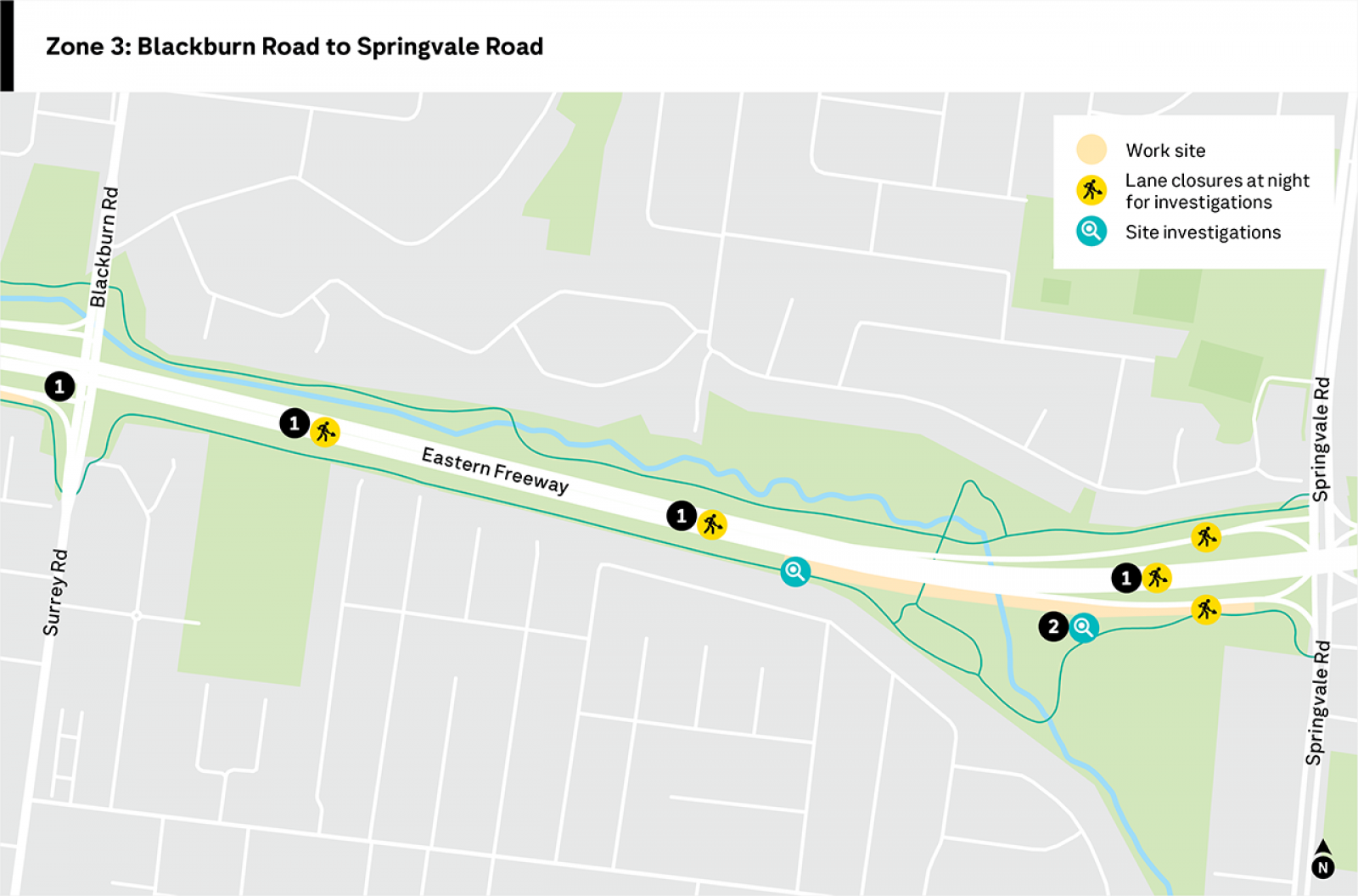 Zone 3 Blackburn Rd to Springvale Rd