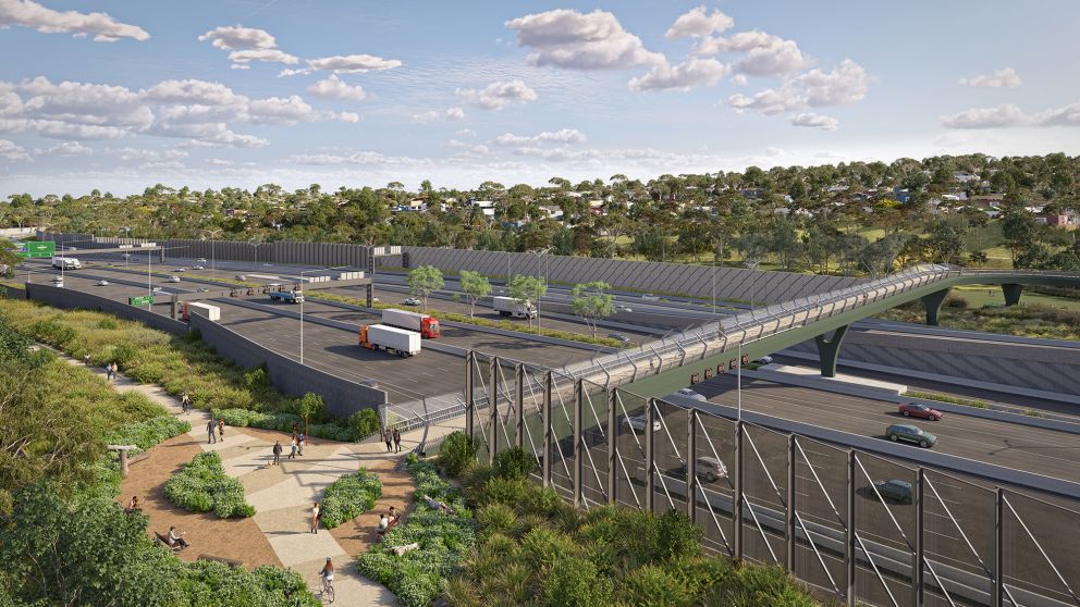 Artist's impression of Eram Road bridge, Box Hill North