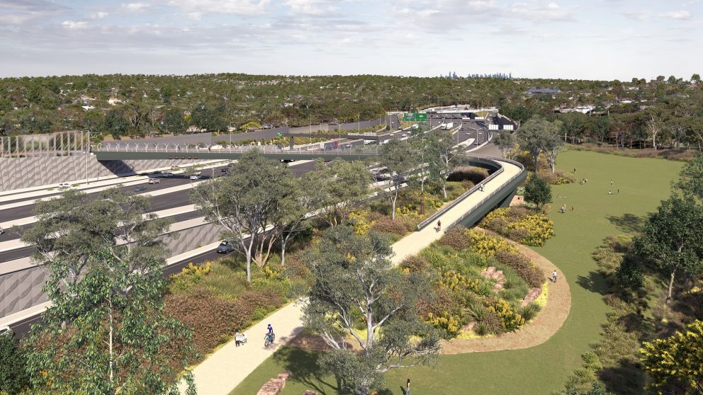 Artist's impression of new planting at Eram Park, Box Hill North