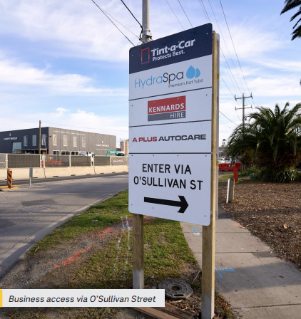 Business access via OSullivan St